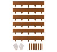 VEVOR Bordure de Jardin en Acier, Lot de 6, Bordures Paysagères en Métal, Résistant aux Intempéries, 1016 x 203,2 mm, Installation Simple, Bandes Pliables pour Séparateur de Chemin de Cour, Pelouse