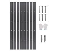VEVOR Bordure de Jardin en Alliage d'Aluminium, Lot de 8, Bordures Paysagères Pliables en Métal, 1830 x 101 mm, Résistante à la Rouille, Installation Simple, pour Séparateur de Chemin de Cour, Pelouse