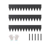 VEVOR Bordure de Jardin en Acier, Lot de 3, Bordures Paysagères en Métal, 1016 x 203 mm, Résistante à la Rouille, Installation Simple, Bandes Pliables pour Séparateur de Chemin de Cour, Pelouse, Noir