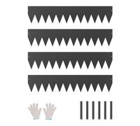 VEVOR Bordure de Jardin en Acier, Lot de 4, Bordures Paysagères en Métal, 1016 x 203 mm, Résistante à la Rouille, Installation Simple, Bandes Pliables pour Séparateur de Chemin de Cour, Pelouse, Noir