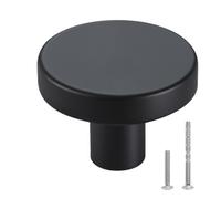 VEVOR Bouton de Meuble, Lot de 10, Poignée de Placard, 3,2 cm, en Alliage de Zinc, Forme Champignon, avec Vis, Bouton pour Tiroirs, Portes, Commodes, Armoires, Salle de Bain, Chambre à Coucher, Noir