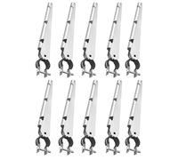 VEVOR Bras d'Extension de Fil de Fer Barbelé, Lot de 10, Rallonges de Poteaux de Clôtures à Mailles Losangées, 37,5 cm, Extension de Hauteur de Clôture en Acier Robuste pour Empêcher Animaux de Sauter