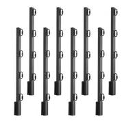 VEVOR Bras d'Extension de Fil de Fer Barbelé, Lot de 8, Rallonges de Poteaux de Clôtures, 60,5 cm, Extension de Hauteur de Clôtures en Acier Robuste, Montage Stable, pour Empêcher Animaux de Sauter