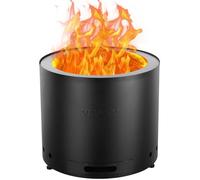 VEVOR Brasero à bois sans émission de fumée, 380x320 mm, foyer à feu avec bac à cendres amovible, foyer d'extérieur portable intérieur en acier inoxydable SUS430, pour camping en terrasse extérieure