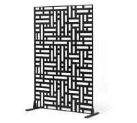 VEVOR Brise-vue Métal Panneau Intimité Extérieur Autoportant 120x193 cm Noir