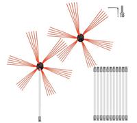 VEVOR Brosse de Cheminée de 12 Mètres Kit de Ramonage avec Une tête de Bross Supplémentaire En nylon pour Poêle à Pellet pour Nettoyer Cheminées en Métal ou en Brique