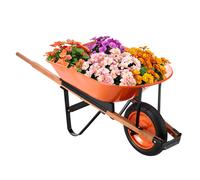 VEVOR Brouette à Une Roue Large 40 cm Chariot de Jardin Capacité Charge 120 kg