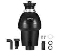VEVOR Broyeur à Déchets d'Évier de Cuisine, 1 CV, Système Broyage Déchets Alimentaires à Montage EZ, 3960 tr/min, avec Cordon d'Alimentation, Protection contre Éclaboussures pour Maison, Cuisine
