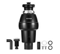 VEVOR Broyeur à Déchets d'Évier de Cuisine, 3/4 CV, Système Broyage Déchets Alimentaires, Montage EZ, 3930 tr/min, avec Cordon d'Alimentation, Protection contre Éclaboussures pour Maison, Cuisine