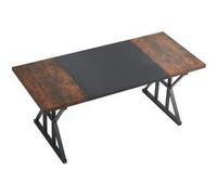 VEVOR Bureau de Direction 180 x 80 cm, Grande Table d'ordinateur Moderne et Simple, Table d'étude en Bois avec Cadre en métal, Charge 68 kg, Poste de Travail pour Bureau à Domicile, Marron et Noir