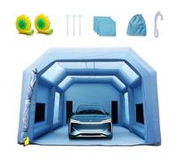 VEVOR Cabine de Peinture Gonflable 10x6x4 m Tente Peinture Gonflable Automobile en Tissu Oxford 210D avec Système de Filtration 2 Souffleurs Station de Travail pour Pose de Peinture Atelier Garage