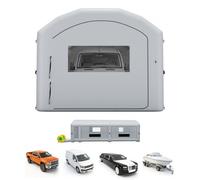 VEVOR Cabine de Peinture Gonflable 12x5x4 m Souffleurs de 950W+1100W Gris, Tente de Pulvérisation Portable avec Filtre en Coton et Espace Vestiaire, Toit Arqué, pour Voiture, Pickup Lourd et Fourgon