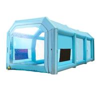 VEVOR Cabine de Peinture Gonflable 12x5x4 m, Tente Peinture Gonflable Automobile en Tissu Oxford 210 D, avec 2 souffleurs puissants et système de Filtre à air, Station de Travail pour Garage, Atelier