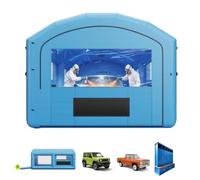 VEVOR Cabine de Peinture Gonflable 6,4x4,1x3 m Souffleurs de 1100 W Bleu, Tente de Pulvérisation Portable à Toit Arqué avec Filtre en Coton, pour Voiture, Camion Pickup, Meubles et Grandes Pièces