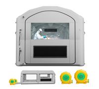 VEVOR Cabine de Peinture Gonflable 6x3x2,5 m Souffleur de 550W+750 W Gris, Tente de Pulvérisation Portable à Toit Arqué avec Grand Filtre en Coton, pour VTT, Motos et Meubles de Taille Moyenne