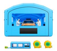 VEVOR Cabine de Peinture Gonflable 8,5x4,5x3 m Souffleurs de 750W+950W Bleu, Tente de Pulvérisation Portable avec Filtre en Coton, Toit Arqué, pour Pickup de Taille Pleine et Petit Bateau à Moteur