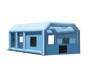 VEVOR Cabine de Peinture Gonflable 8,5x4,8x3,3 m, Tente Peinture Gonflable Automobile avec Souffleurs Puissants 950 W + 750 W et Système de Filtration, Station de Travail pour Pose de Peinture Atelier