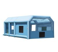 VEVOR Cabine de Peinture Gonflable 9x4,8x3,6 m, Tente Peinture Gonflable Automobile avec Souffleurs Puissants de 950 + 750 W et Système de Filtration, Station de Travail pour Pose de Peinture Atelier