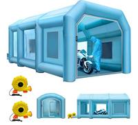 VEVOR Cabine de Peinture Gonflable 9x6x4 m, Tente Pulvérisation Gonflable pour Voiture, avec Système de Filtration avec Souffleur, en Oxford et PVC, Station de Travail de Peinture Automobile, Garage