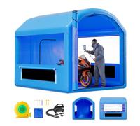 VEVOR Cabine de Peinture Gonflable de 3 x 2,5 x 2,5 m, Tente de Pulvérisation pour Voiture avec Ventilateur de 550 W et Système de Filtration d'air, Toit Rond, pour Garage Atelier Automobile