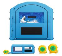VEVOR Cabine de peinture gonflable portable, 396,24 x 243,8 x 243,8 cm. Cabine de peinture gonflable, tente de peinture pour voiture avec système de filtration d'air et 2 ventilateurs. Cabine de peint
