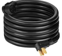 VEVOR Câble d'alimentation pour camping-car, 15 m, 40 ampères, Câble de rallonge pour camping-car, AWG8, 40 ampères Câble de rallonge pour camping-car, remorque de camion, camping-car, camping-car, po