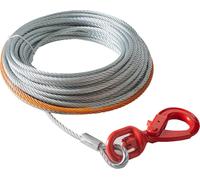 VEVOR Câble d'élingue 9,5 mm x 22,9 m Câble en acier 67,6 kN Résistance à la rupture du câble Câble forestier avec crochet tournant Câble de levage Câble métallique Câble de remorquage Idéal pour les