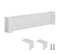 VEVOR Cache pour Plinthe Chauffante, Série Premium, Couvercle pour Chauffage Électrique Standard, 91,7 cm, Ventilation et Chaleur Efficaces, Cache de Remplacement Acier pour Chambre à Coucher, Blanc