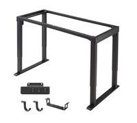 VEVOR Cadre Bureau Assis Debout Électrique à 4 Pieds, Pied Bureau Assis Debout Double Moteur, Réglable en Hauteur 70-117 cm, Charge Max. 80 kg pour Poste de Travail et Maison, avec 4 Mémoires, Noir