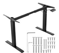 VEVOR Cadre de bureau électrique sur pied moteur hauteur réglable 70-117 cm noir