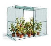 VEVOR Cage à Culture Jardin 2,4x1,2x1,8 m Cage à Plantes avec Porte Zippée pour Tomates, Filet Anti Oiseaux Résistante au Vent Filet de Protection de Plantes Couverture de Potager Surélevé Extérieur