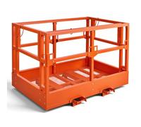 VEVOR Cage de Sécurité pour Chariots Télescopiques et Élévateurs 1817x1220 mm, Plate-forme de Travail avec Plancher Grillagé, Capacité de Charge 907,18 kg, pour Travaux en Hauteur, en Acier au Carbone