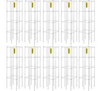 VEVOR Cages à tomates 30x30x117 cm support pour plantes de jardin 10PCS, cages carrées pour plantes robustes, tours à tomates acier enduit de PVC argent pour légumes grimpants, plantes, fleurs, fruits