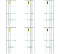 VEVOR Cages à tomates, 37 x 37 x 100 cm, set de 6 cages carrées de support pour plantes, tours à tomates vertes robustes en acier recouvert de PVC pour faire grimper les légumes, plantes, fleurs et fr