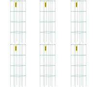 VEVOR Cages à tomates 37x37x100 cm support pour plantes de jardin 6PCS, cages carrées pour plantes robustes, tours à tomates en acier enduit de PVC vert pour légumes grimpants, plantes, fleurs, fruits