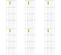 VEVOR Cages à tomates 37x37x100 cm support pour plantes de jardin 6PCS, cages carrées pour plantes robustes, tours à tomates en acier enduit de PVC vert pour légumes grimpants, plantes, fleurs, fruits