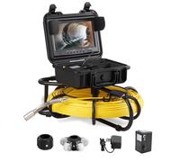 VEVOR Caméra d'Inspection Canalisation Égout Endoscopique Écran 9'' Câble 91,5m