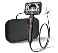 VEVOR Caméra Endoscopique 180° 2 Voies Endoscope avec Sonde 3,9 mm Caméra Inspection pour Canalisation Automobile avec Éclairage, Écran IPS HD 5 pouces, Câble Serpent Flexible 1,5 m, Zoom 8x, 5000 mAh