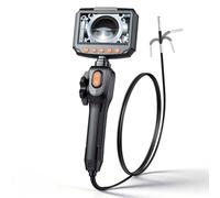 VEVOR Caméra Endoscopique 180° 2 Voies Endoscope avec Sonde IP67 3,9 mm Caméra Inspection pour Canalisation Automobile, avec Éclairage, Écran IPS HD 4,3 Pouces, Câble Serpent Flexible 1,5 m, Zoom 8X