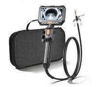 VEVOR Caméra Endoscopique 180° 2 Voies Endoscope Double Objectif Caméra Inspection pour Canalisation Automobile avec Éclairage, Sonde IP67 6,2 mm, Écran IPS HD 5 Pouces, Zoom 8X, Câble Serpent 1,5 m