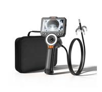 VEVOR Caméra Endoscopique 360° 4 Voies Endoscope 1080p Caméra Inspection pour Canalisation Automobile, avec Éclairage, Sonde IP67 8 mm, Écran IPS HD 4,5 pouces, Câble Serpent Flexible 1,5 m, Zoom 8x