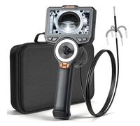 VEVOR Caméra Endoscopique 360° 4 Voies Endoscope avec Sonde 3,9 mm Caméra Inspection pour Canalisation et Automobile, avec Éclairage, Écran IPS HD 4,5 Pouces, Câble Serpent Flexible 1,5 m, Zoom 8X