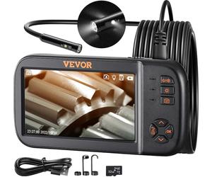 VEVOR Caméra endoscopique avec lumière Lentilles triples Endoscope industriel 4,5" écran IPS Caméra d'inspection 1920x1080 Caméra étanche pour tuyaux Inspection de moteurs de voiture Canalisations d'e