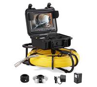 VEVOR Caméra d'inspection canalisation 120 m - écran 22,8 cm, DVR IP68, 12 LED réglables, SD 16 Go