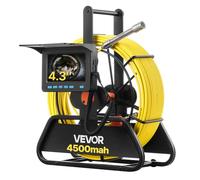 VEVOR Caméra inspection canalisation 30 m – Écran 11 cm – IP68 – 6 LED – Batterie 4500 mAh – SD 16 Go