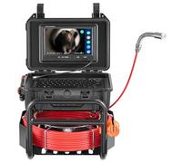 VEVOR Caméra Inspection Canalisation 30 m Endoscope Drain Auto-nivellement, avec Émetteur 512 Hz, Compteur de Distance, Écran 9'', Étanche IP68, 12 LED, Carte SD 32 Go, pour Conduit, Égout, Tuyaux