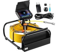VEVOR Caméra Inspection Canalisation 30 m Endoscope Drain avec Écran 4,3'' avec Lumière 6 LED Réglables, Carte SD 16 Go, Zoom 3X, Vidéo, Étanche IP68, pour Conduit, Égout, Plomberie, Tuyaux, Maison