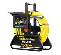 VEVOR Caméra Inspection Canalisation 50 m Caméra Endoscopique Autonivelante Écran HD 11 cm Endoscope Canalisation pour Conduits Égouts Plomberie, Étanche IP68 12 LED Batterie 4500 mAh Carte SD 16 Go