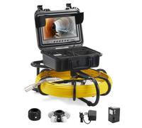 VEVOR Caméra Inspection Canalisation 50 m Caméra Endoscopique Drain écran 22,9 cm avec Enregistreur Dvr étanche IP68 12 Led Réglables Carte Sd 16 Go