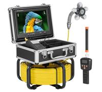 VEVOR Caméra Inspection Canalisation 50 m Endoscope Drain Autonivellement avec Localisateur 512 Hz, Écran 1080P 9'', Zoom 36X, Étanche IP68, Lumière 12 LED, Carte SD 32 Go, pour Conduit, Égout, Tuyaux